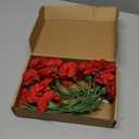 Red Carnations Artificial Flowers 15pcs Real Touch Carnation Flowers Silk Flowers with Stems for Wedding Bouquets for Bridal Home Table Centerpieces Floral Arrangements (Red)