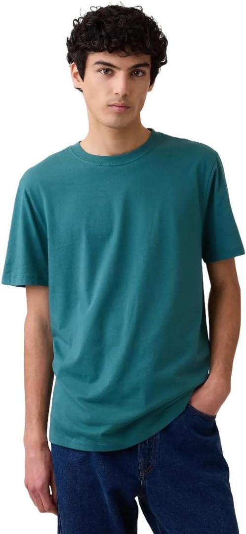 Gap Mens Everyday Soft Crewneck T-Shirt Tee (Teal, M)
