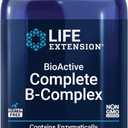 Life Extension BioActive Complete B-Complex, Heart, Brain and Nerve Support, Healthy Energy, Metabolism, Complete B Complex, 60 Vegetarian Capsules, Expiry: 09/2027