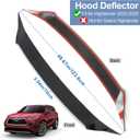 for Toyota Highlander 2020-2025 Front Hood Bug Deflector, Piano Black Front Hood Strip Hood Shield Protector Bug Guards for Highlander Hybrid 2021 2022 2023 2024 Accessories