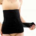 3 In 1 Postpartum Belly Band Abdominal Binder Post Surgery C Section Belly Binder Post Partum Hysterectomy Belly Support Wraps Postpartum Waist Trainer Essentials After Birth Black, XXX-Large