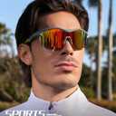 BIRCEN Mens Polarized Sunglasses for Sports: TR90 Lightweight Sun Glasses Wrap Around Shades for Fishing Driving Cycling