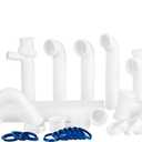 Kitchen Sink Drain Kit,1-1/2,for Most Kitchen Sink Drain Repair Kit and Bathroom Sink Drain Kit, Kitchen Sink P Trap Drain Kit 1 1/2 for Sink Plumbing Kit, Completed Sink Pipe Replacement Kit