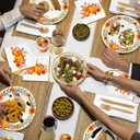 168Pcs Fall Thanksgiving Paper Plates and Napkins for Thanksgiving Fall Theme Autumn Leaves Pumpkin Party Supplies