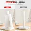 Li & Zhao Standing Paper Towel Holder Countertop - Silicone Papertowel Holder for Kitchen Paper Towel Stand with Weighted Base Suction Cups Paper Towel Roll Holder Paper Towels Holder(White)