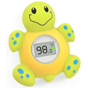 Baby Bath Thermometer Floating Toy, Baby Safety Tub Temperature Water Thermometer, Bathing Toy for Swimming Pool - Kid Toddler Baby Essentials for Newborn, Baby Shower Gifts for Mom (Turtle)