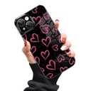 Ufbara Soft Case for iPhone 15 Case, Slim Cute Love Heart Pattern