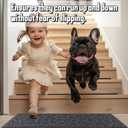 Aucuda 2pcs 8.5" x 30" Stair Treads Outdoor for Elders and Dogs on Wooden Steps, Non Slip Stair Runner Rug Heat Insulation Rubber Backing, Gray Stone Staircase Mat Carpet for Indoor Grip Farmhouse.
