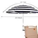 Beach Chair Umbrella with Universal Clamp,360 Adjustable Sunshade Umbrella,Clip on Parasols for Patio,Wheelchairs,Golf Carts
