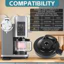 Outer Bowl Lid for Ninja NC500/NC501 Creami Deluxe Series Ice Cream Maker, Reusable Creami Lid Replacement for Ninja Creami Parts, Leak and Splash Proof, Dishwasher Safe (No Paddle)