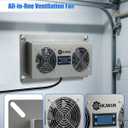 220 CFM Airflow Crawl Space Ventilation Fan with Temperature & Humidity Controller, 304 Stainless Steel Exhaust Fan for Basement Garage Attic Hydroponics & Grow Tents, Airflow & Moisture Control