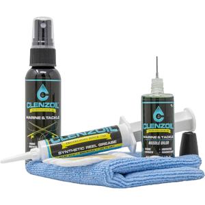 Clenzoil Marine & Tackle Reel Care Kit - with Fishing Reel Oil & Grease - All-in-One Cleaning Kit - for Freshwater & Saltwater Reels - Fish Reel Maintenance Kit