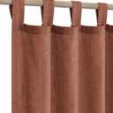 KOUFALL Terracotta Boho Curtains for Bedroom,2 Panels Sheer Rust Colored Rustic Farmhouse Tab Top Linen Western Curtains for Living Room 84 Inches Long