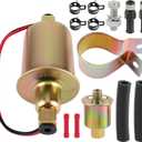 AUTOKAY Universal 6 Volt Electric Fuel Pump w/Installation Kit Inline Type 5-8 PSI 5/16 Inlet & Outlet Compatible with Carbureted Models E8011 SP1124