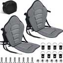 Lewtemi 2 Pack Kayak Seats with Back Support Adjustable Sit on Top Padded Boat Seat with Detachable Storage Bag and 8 Fixed D Ring and Screws