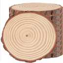 SOUJAP 10 Pcs 7-8 Inch Natural Wood Slices, Unfinished Wood Slices with Tree Barks, Wooden Circles for Crafts, DIY Arts, Rustic Wedding Decorations, Ornaments