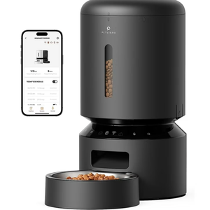 PETLIBRO Automatic Cat Feeder, 5G WiFi Automatic Dog Food Dispenser with Freshness Preservation, 5L Timed Pet Feeder with Low Food Sensor, Up to 10 Meals Per Day, Granary Black