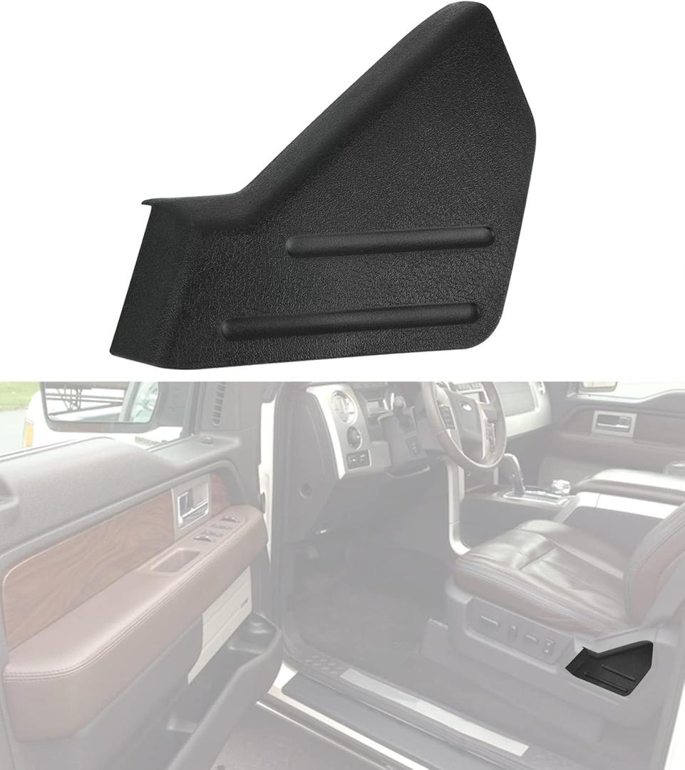 OKPARZ Replacement for Front Left LH Driver Seat Trim Cover Panel 2009-2014 Ford F-150 F150 9L3Z1661693CA Black