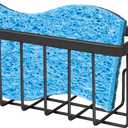 Sponge Holder for Kitchen Sink Suction,Kitchen Sink Sponge Holder,Sink Caddy, Soap Holder,Bathroom,Scrubbers (Black)