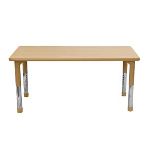 Childrens Factory 24"x48" As We Grow School Table, Maple-Tan, AB6504NT, Adjustable Height 16"-22" H, Kids Daycare, Preschool or Classroom Activity or Study Table (24" x 48")
