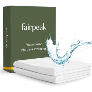 Waterproof Mattress Protector, Soft Breathable Noiseless Mattress Cover, Premium Fitted Sheet Style Against Spill, Deep Pocket Fitting Up to 15", White, Full Size