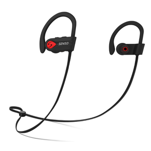 SENSO Bluetooth Headphones, Best Wireless Sports Earbuds w/Mic IPX7 Waterproof HD Stereo Sweatproof Earphones for Gym Running Workout Noise Cancelling Earphones Earbuds Noise Cancelling Headsets