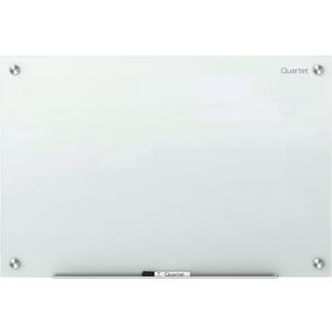 Quartet Magnetic Glass Dry Erase White Board, 36''W x 24''H Whiteboard, Infinity Frameless Mounting, White Surface (G3624W)