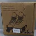 Womens Roller Skates Classic High-top Double-Row Leather Adult Roller Skates Outdoor Four Wheel Double Skates for Girls Unisex (35=US:5, Purple flash)