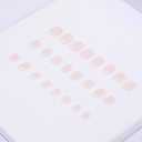 French Tip Press On Nails, Nude/White, Extra Short Size Oval Shape, 24pcs Fake Nails, skin