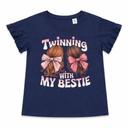 Twinning with My Bestie Coquette Spirit Week Girls T-Shirt 2X