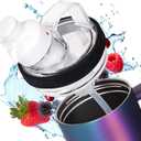 Tumbler Adapter for BrMate compatible with cirkul flavor cartridges, Era tumbler adapter with straw fits BrMate Era 40 oz Tumblers (Transparent & Black Gasket)