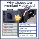 24" x 24" Angled Mud Flaps for Semi Truck 1/5" Thick Mud Flaps Semi Truck Mud Flaps Splash Guard Set of 2