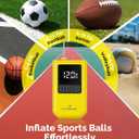 Ball Pump for Sports Balls, Portable Electric Basketball Pump Ultra Fast Inflation, with Digital LED Display Air Pump for Balls, Preset Pressure with Ball Needle for Soccer, Volleyball
