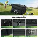 2 Layer Golf Trunk Organizer, Waterproof Car-Golf Locker with Separate Ventilated Compartment for 2 Pair Shoes, Golf-Trunk Storage for Balls, Tees, Clothes, Gloves, Accessories