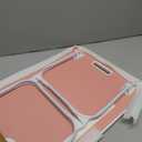 Foldable Lap Desk, Laptop Bed Desk, Portable Lap Table, Laptop Bed Table with Cup Holder & Tablet Slot & Lifting Handle for Working Writing Drawing & Eating - Baby Pink
