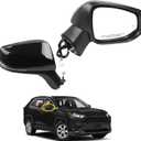 Dasbecan Right Passenger Side Mirror Assembly Compatible with 2019-2024 Toyota Rav4 Side View Midnight Black Metallic w/Power Heated Mirror Turn Signal BSD Replaces# 879100R271 8Pins