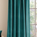MIULEE Teal Velvet Curtains 90 inches 1 Panels - Luxury Blackout Curtains for Bedroom Living Room Thermal Insulated Super Soft Window Drapes Rod Pocket & Back Tab, W 52 x L 90 inch