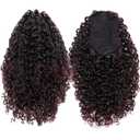 YXCHERISHAIR Ponytail Extension,Curly Wavy Ponytail Drawstring Ponytail Hair Extensions for Women Natural Wavy Synthetic Hairpiece for African Women Daily Use party(T1B/99J,14inch)