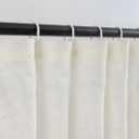TUDECO Small Stall Shower Curtain 36 x 72 Inch - Vintage Half Size Floral Lace Cream Shower Curtain Doorway Curtains, Scalloped Edges & Attached Valance, Reinforced Holes, Ivory/Cream