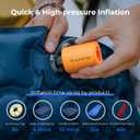FLEXTAILGEAR Portable Air Pump - Tiny Pump 2, Electric Air Pump for Inflatables 2.8oz Battery Inflator Rechargeable Air Mattress Pump for Sleeping Pads, Pool Floats, Swimming Rings White