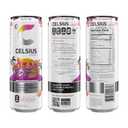 CELSIUS GALAXY VIBE Sparkling Strawberry Watermelon, Sugar Free Energy Drink, 12 Fl Oz (Pack of 12) (EXP 01/01/27)