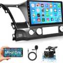 for Honda Civic 2006-2011 Android Car Stereo 10.1 HD Capactive Touchscreen Car Audio Support WiFi Mirror Link GPS Navigation Radio Backup Camera Multimedia Player Headunit