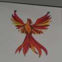 NOBRIM Glass Hanging Fire Phoenix Hanging Ornaments Acrylic Phoenix Bird Tree Pendant Craft Chain Hanging for Window Ornament Home Garden Decorations Home Office Decoration