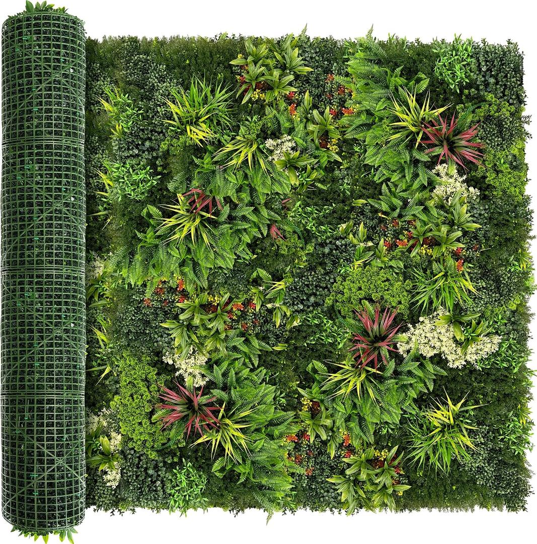 TTTM Artificial Greenery Hedge Panel Wall Decor: 72"X144" (72 SQFT)