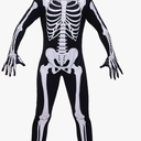 Spooktacular Creations Men Skeleton costume, Halloween skeleton bodysuit adult for Halloween Costume dress up XL
