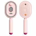 2026 New Electric Steam Hair Brush,Rechargeable 3-in-1 Nano Mist Hair Brush with Water Spray,Air Cushion Detangling Massage Comb for Long and Short Hair,Smooths Frizz,Home Travel Styling Tool(Pink)