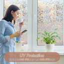 Haton Window Privacy Film, Stained Glass Rainbow Film Decorative Window Clings, Static Cling Sun Blocking Stickers Decals Coverings Tint for Home Heat Control, Non-Adhesive 29.5" x 78.7"