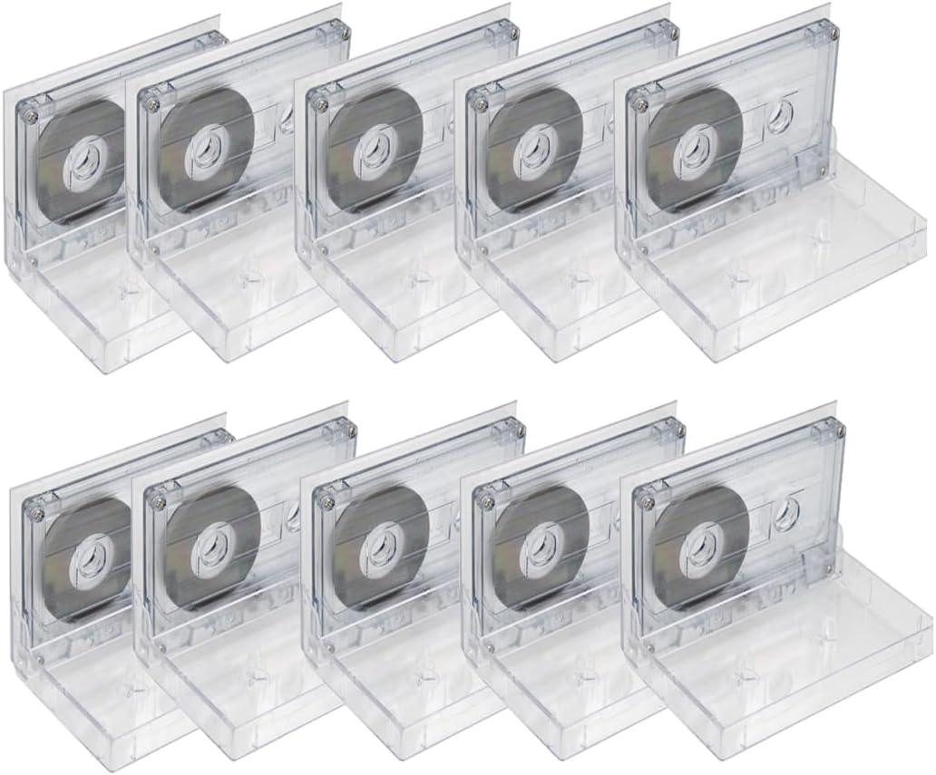 Blank Cassette Tapes 60 Minute Recordable Clear Audio Cassette Tape for Speech Music Recording,Tapes Audio Tapes with Individual Clear Plastic Case