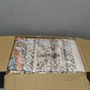 BESTSWEETIE 8x10 Area Rug Washable Rugs for Living Room, No Pile Boho Carpet for Entryway Bedroom Dinning Room, Vintage Carpet Print Distressed Non-Slip, 8 x 10 ft, Green Brick Rust Red