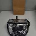 Paxiland Clear Backpack Stadium Approved 12126 with Reinforced and Wider Shoulder Straps, Small Clear Bag for Schools, Concerts, Work, Festivals and Sporting Events - Black